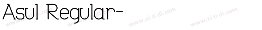 Asul Regular字体转换